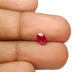 0.57-Carat Lustrous Maroonish Red Ruby from Mozambique - Click Image to Close