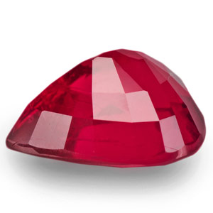 1.01-Carat Beautiful Intense Pinkish Red Pear-Shaped Ruby - Click Image to Close