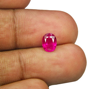 1.14-Carat Pleasing Intense Pinkish Red Ruby from Burma - Click Image to Close
