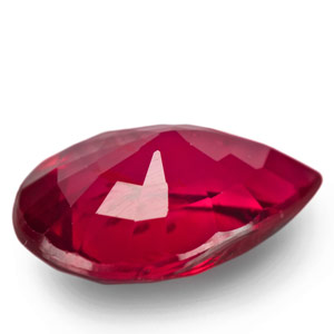 1.14-Carat Lovely Intense Pinkish Red Pear-Shaped Ruby - Click Image to Close