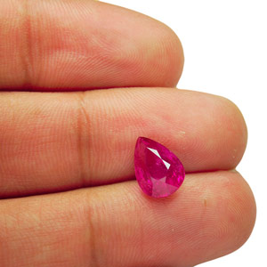 4.01-Carat Exceptional VS-Clarity Pear-Shaped Unheated Ruby - Click Image to Close