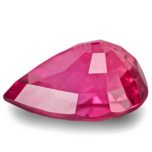 3.21-Carat Eye-Clean Unheated Pear-Shaped Mozambique Ruby - Click Image to Close