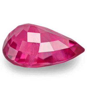 3.21-Carat Eye-Clean Unheated Pear-Shaped Mozambique Ruby - Click Image to Close