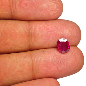 2.00-Carat Eye-Clean Neon Pinkish Red Unheated Cushion-Cut Ruby - Click Image to Close