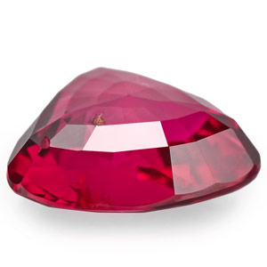 1.02-Carat Heart-Shaped Intense Red Unheated Mozambique Ruby - Click Image to Close