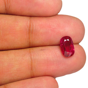 2.38-Carat Pleasing Intense Red Cushion-Cut Unheated Ruby - Click Image to Close