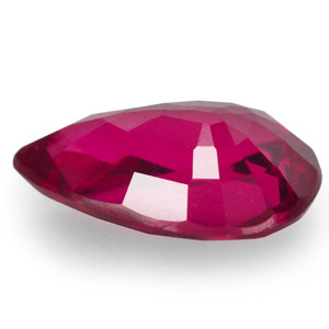 0.37-Carat Unheated Pear-Shaped Deep Red Ruby - Click Image to Close