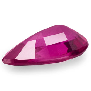 0.37-Carat Purplish Red Pear-Shaped Unheated Ruby - Click Image to Close