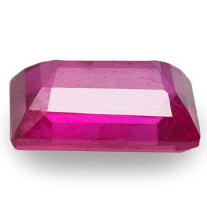 0.53-Carat Deep Pinkish Red Unheated Baguette-Cut Ruby - Click Image to Close