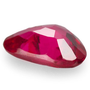 0.41-Carat Dark Pinkish Red Heart-Shaped Ruby from Mozambique - Click Image to Close