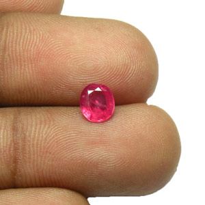 0.81-Carat Unheated Pinkish Red Ruby from Burma (IGI-Certified) - Click Image to Close