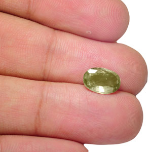 2.49-Carat AIGS-Certified Unheated Brownish Olive Green Sapphire - Click Image to Close