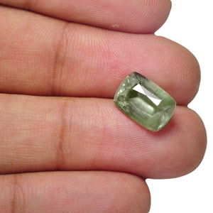 5.96-Carat Unique Yellowish Olive Green Sapphire from Madagascar - Click Image to Close