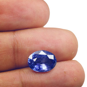 5.72-Carat Unheated Deep Blue Sapphire from Sri Lanka (GIA) - Click Image to Close