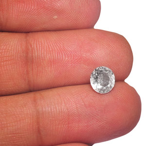 1.57-Carat Rare Eye-Clean Colorless Sapphire (Unheated) - Click Image to Close