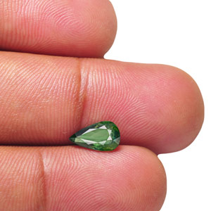 1.46-Carat Eye-Clean Dark Green Sapphire from Madagascar - Click Image to Close