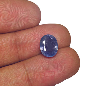 6.17-Carat Deep Violetish Blue Unheated Burmese Sapphire (AIGS) - Click Image to Close