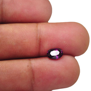 1.18-Carat Eye-Clean Dark Purple Sapphire from Sri Lanka - Click Image to Close