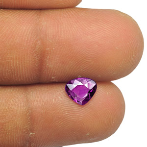 0.99-Carat Dark Purple Heart-Shaped Madagascar Sapphire - Click Image to Close