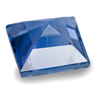 0.38-Carat Square 4mm Intense Blue Sapphire from Madagascar - Click Image to Close