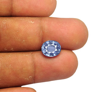 3.83-Carat Unheated Vivid Blue Oval-Cut Sapphire from Burma - Click Image to Close