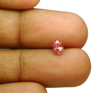 0.78-Carat Super Lustrous Unheated Padparadscha (IGI-Certified) - Click Image to Close