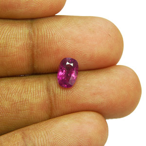 1.46-Carat IGI-Certified Unheated Deep Pinkish Purple Sapphire - Click Image to Close