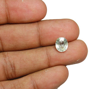 2.53-Carat Unheated Pale Green Sapphire from Burma - Click Image to Close
