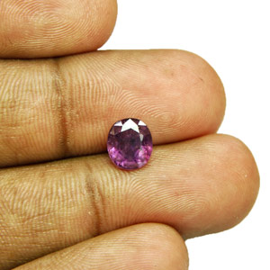 1.70-Carat Magnificent Unheated Deep Purple Sapphire from Burma - Click Image to Close