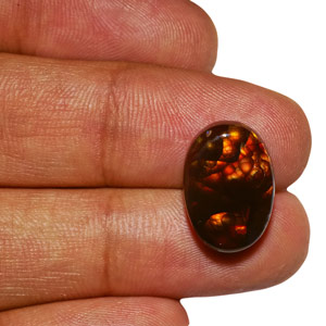 12.10-Carat Mexican Fire Agate with Fiery Orange Bubbles - Click Image to Close