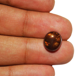 5.52-Carat Mexican Fire Agate with Orangy Brown Swirls - Click Image to Close