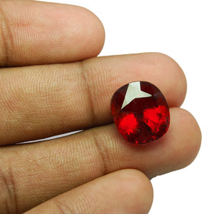12.19-Carat Exclusive Orangy Red Hessonite Garnet from Ceylon - Click Image to Close