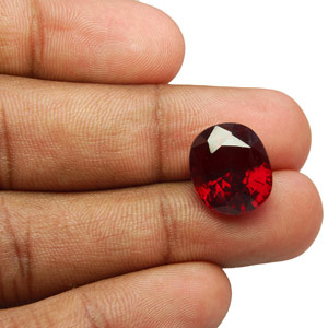 10.47-Carat Intense Orangy Red Hessonite Garnet from Sri Lanka - Click Image to Close