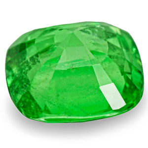 0.87-Carat Cushion-Cut Lustrous Green Tsavorite Garnet - Click Image to Close