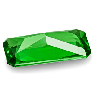 0.77-Carat Rectangular Scissor-Cut Chrome Green Tsavorite - Click Image to Close