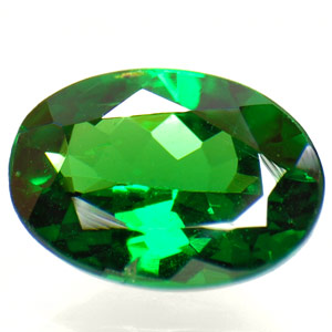 0.88-Carat Dark Green Oval-Cut Tsavorite Garnet - Click Image to Close