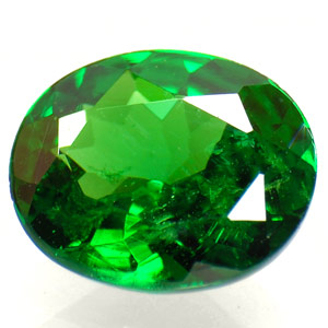 0.93-Carat Dark Green Oval-Cut Tsavorite Garnet from Kenya - Click Image to Close