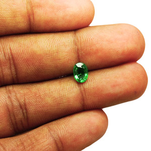 0.99-Carat Excellent Parrot-Green Tsavorite Garnet from Kenya - Click Image to Close