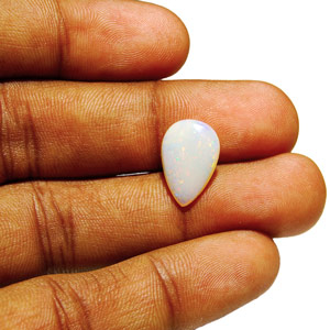 3.21-Carat Pear-Shaped Yellowish White Australian Opal - Click Image to Close