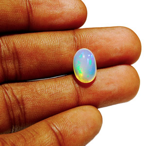 2.94-Carat Unique Ethiopian Opal with Blue & Green Color Flashes - Click Image to Close