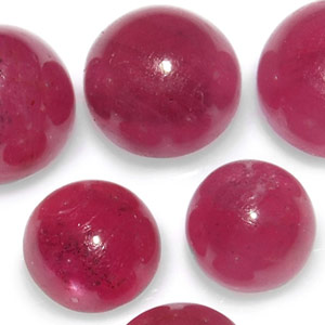 10.46-Carat Lot of Unheated Ruby Cabochon from Liberia - Click Image to Close