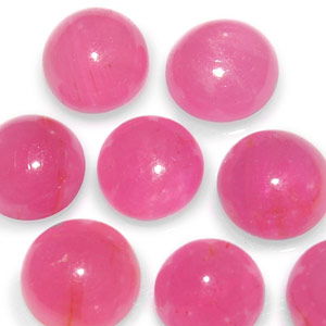 11.22-Carat Lot of Lovely Deep Pink Unheated Round Rubies - Click Image to Close