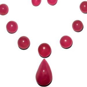 75.78-Carat Layout of Beautiful Unheated African Ruby Cabochons - Click Image to Close