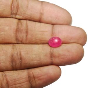 2.51-Carat Natural & Unheated African Ruby Cabochon - Click Image to Close