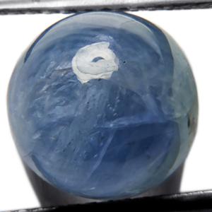 14.80-Carat Round Domed Sapphire Cabochon from Mogok (Burma) - Click Image to Close