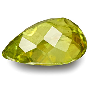 2.26-Carat Pear-Shaped Yellowish Green Sphene from India - Click Image to Close