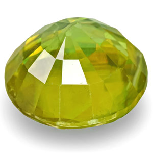 1.00-Carat 6mm Round Greenish Yellow Sphene from India - Click Image to Close