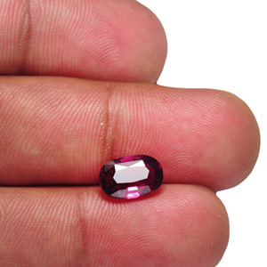 2.10-Carat Eye-Clean Reddish Purple Spinel from Sri Lanka - Click Image to Close