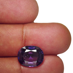 7.01-Carat Deep Violet Oval-Cut Spinel from Mogok, Burma - Click Image to Close