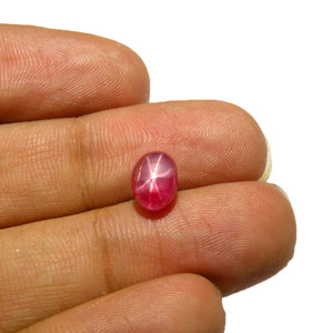 3.78-Carat Intense Red Star Ruby from Mogok (Unheated) - Click Image to Close